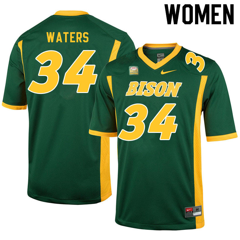 Women #34 Luke Waters North Dakota State Bison College Football Jerseys Sale-Green - Click Image to Close
